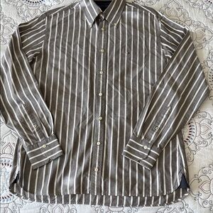 Tommy Hilfiger Men's Gray Striped Shirt